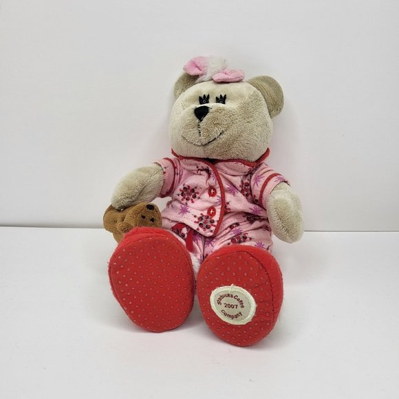 Starbucks Coffee 2007 69th Edition Bearista Bear‎ Collection Plush In PJs - Picture 1 of 16